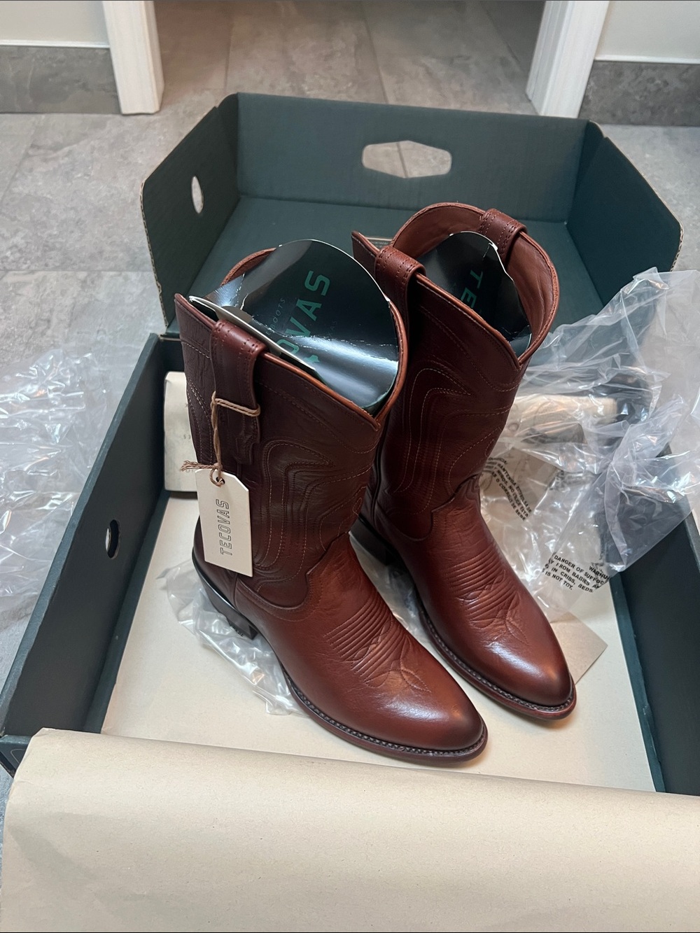 Tecovas Brown Leather Women’s The Jamie Boots - Picture 3 of 7